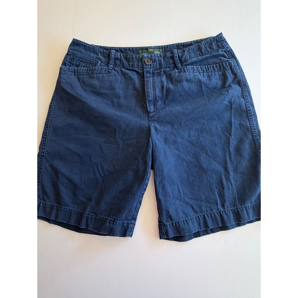 Lauren Jeans Co Ralph Lauren Navy Blue Chino Shorts Womens 8 Cotton Twill‎
